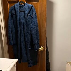 Free People Navy Knit Cardigan